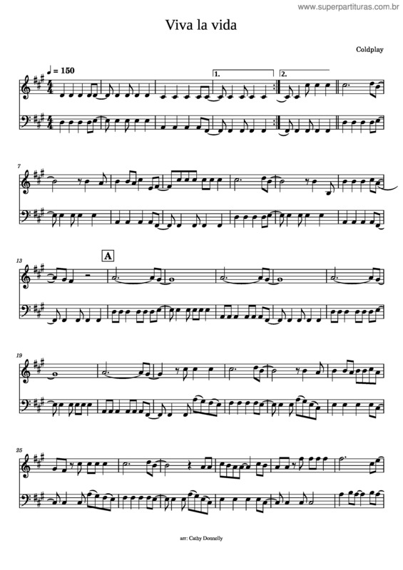 Partitura da música Viva La Vida v.39