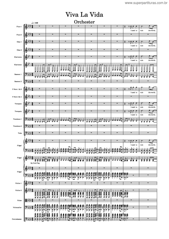 Partitura da música Viva La Vida v.40