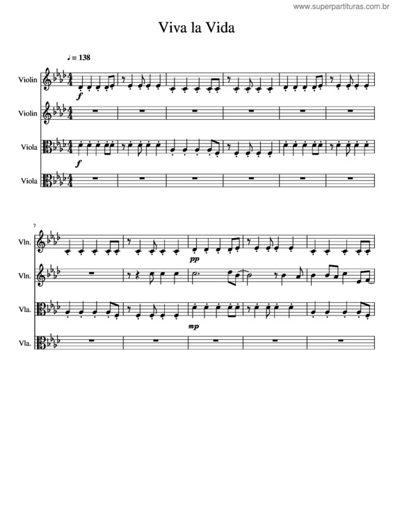 Partitura da música Viva La Vida v.44