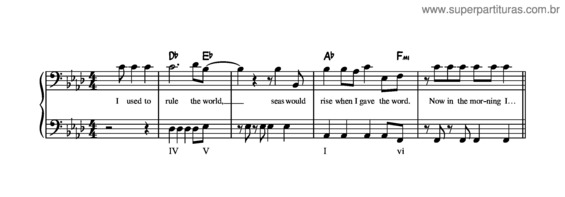 Partitura da música Viva La Vida v.53