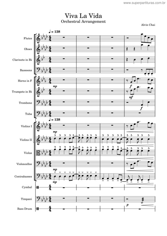 Partitura da música Viva La Vida v.59