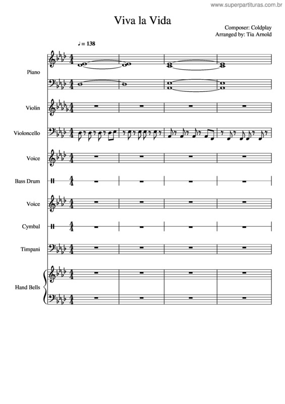 Partitura da música Viva La Vida v.61