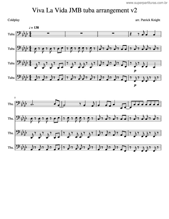 Partitura da música Viva La Vida v.65