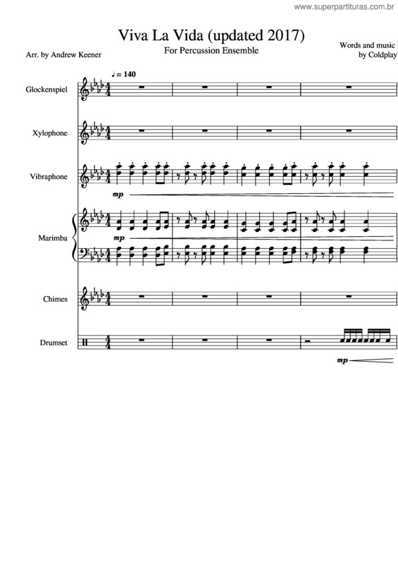 Partitura da música Viva La Vida v.77