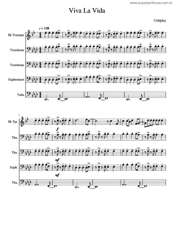 Partitura da música Viva La Vida v.83