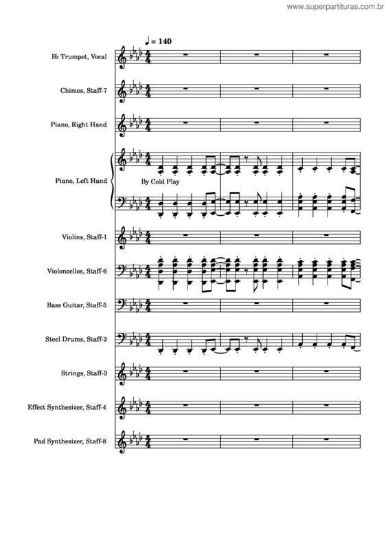 Partitura da música Viva La Vida v.86