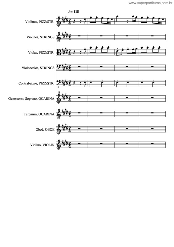 Partitura da música Vivaldi