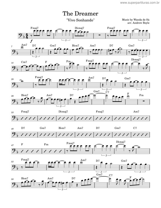 Partitura da música Vivo Sonhando v.10