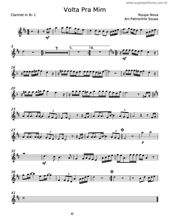 Partitura da música Volta Pra Mim v.8