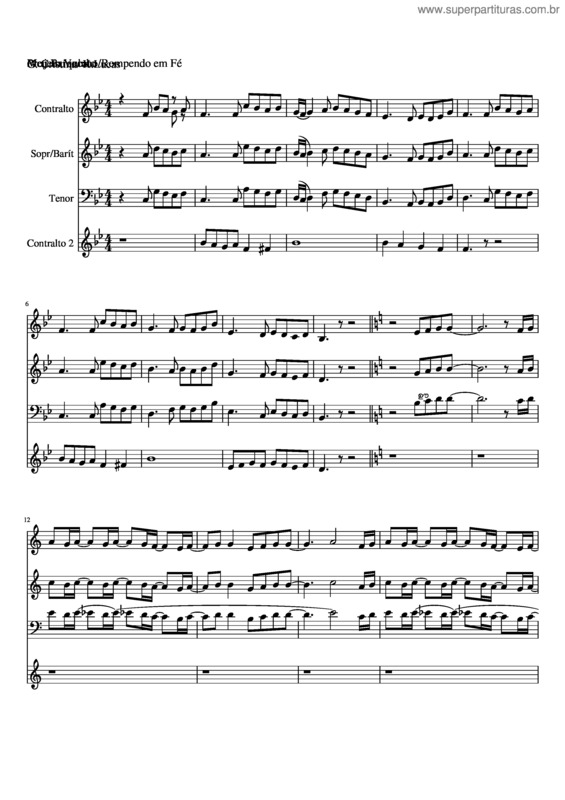 Partitura da música Voz Meu Barquinho/Rompendo Em Fé