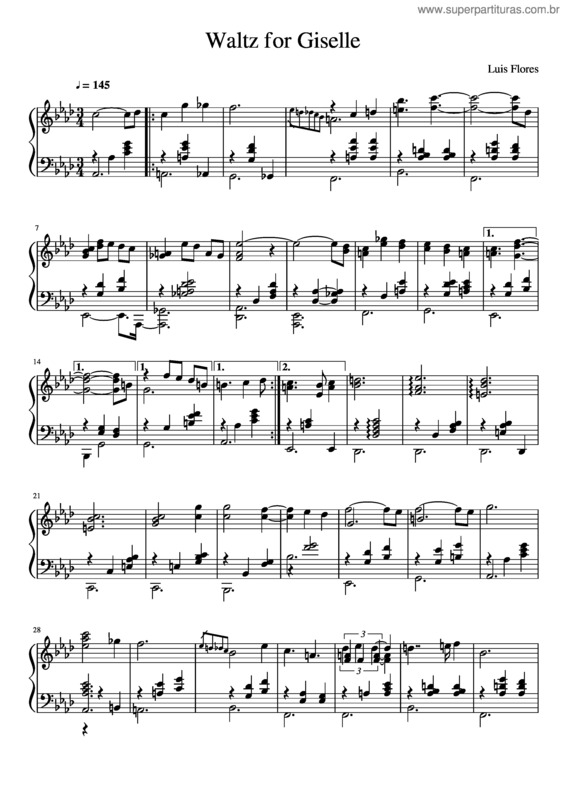 Partitura da música Waltz For Giselle