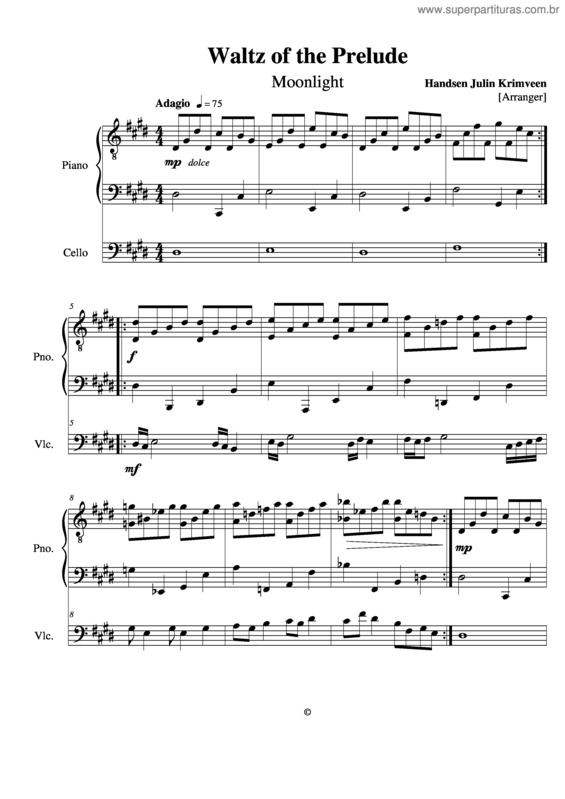 Partitura da música Waltz of the Prelude