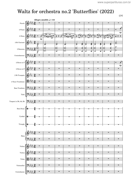 Partitura da música Waltz_For_Orchestra_No.2_`Butterflies`