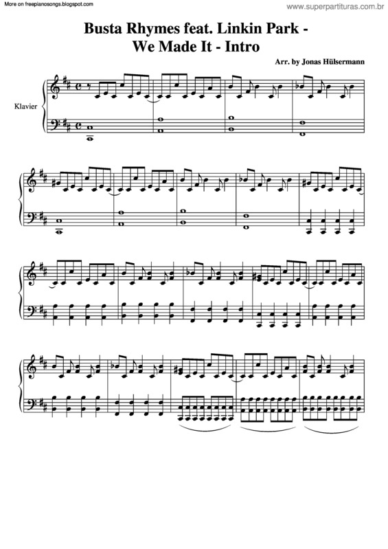 Partitura da música We Made It