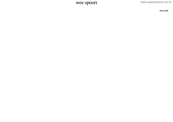 Partitura da música Wee_Spoort