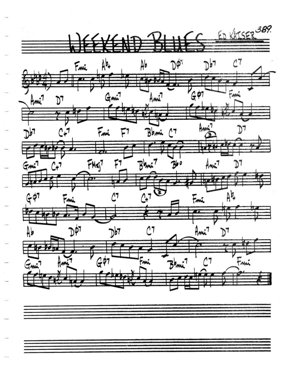 Partitura da música Weekend Blues v.7