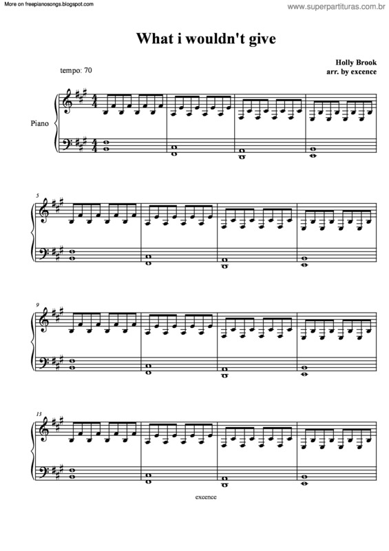 Partitura da música What I Wouldnt Give