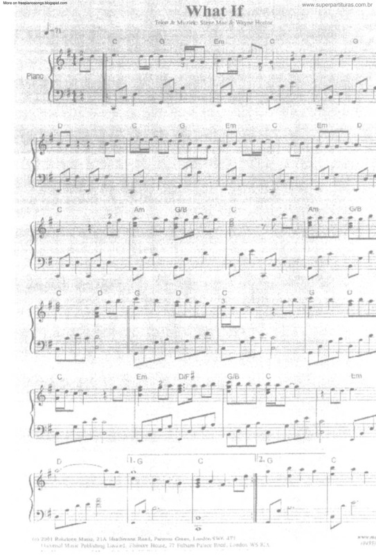 Partitura da música What If v.4