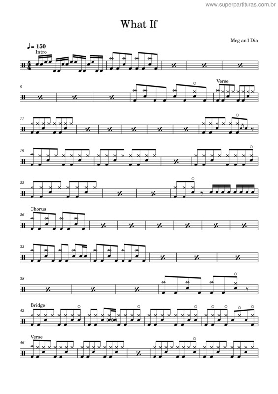 Partitura da música What If v.5