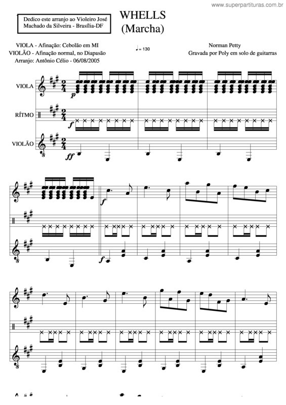 Partitura da música Whells