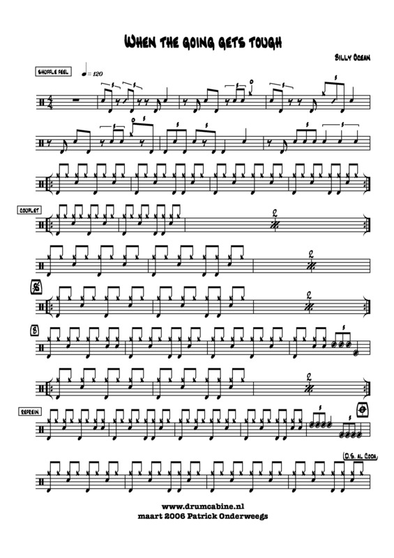 Partitura da música When The Going Gets Tough