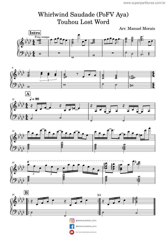 Partitura da música Whirlwind Saudade