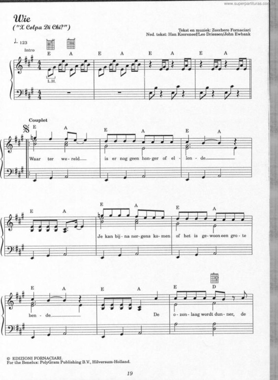 Partitura da música Wie