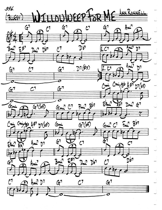 Partitura da música Willou Weep For Me v.4