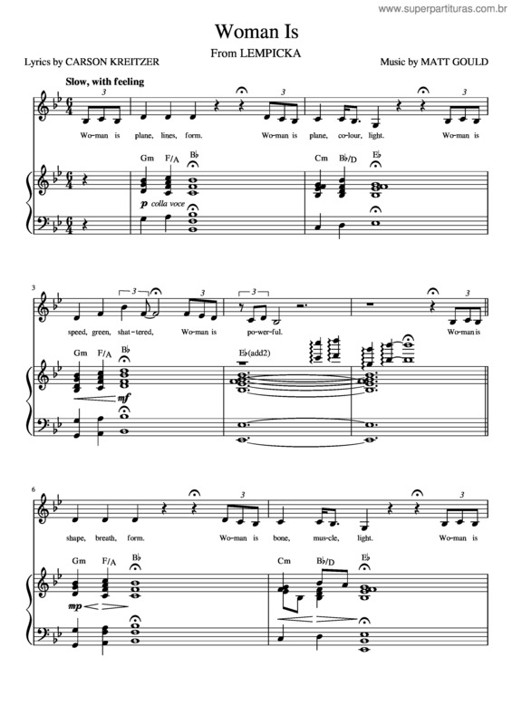 Partitura da música Woman Is