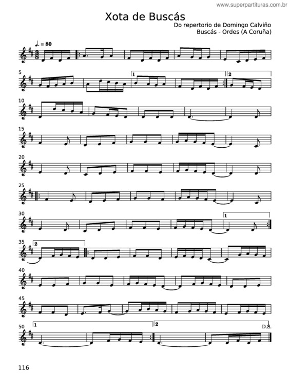 Partitura da música Xota De Buscás