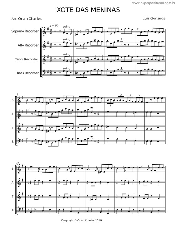 Partitura da música Xote Das Meninas v.31