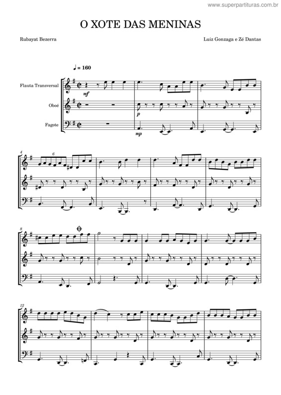 Partitura da música Xote Das Meninas v.36