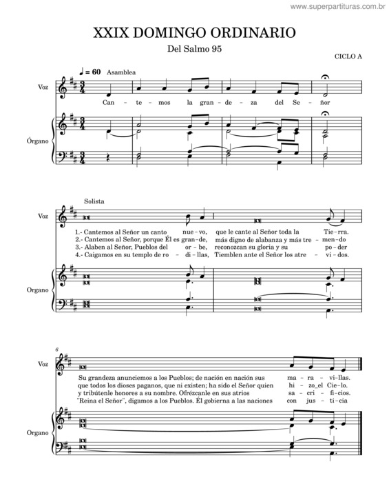 Partitura da música Xxix Domingo Ordinario