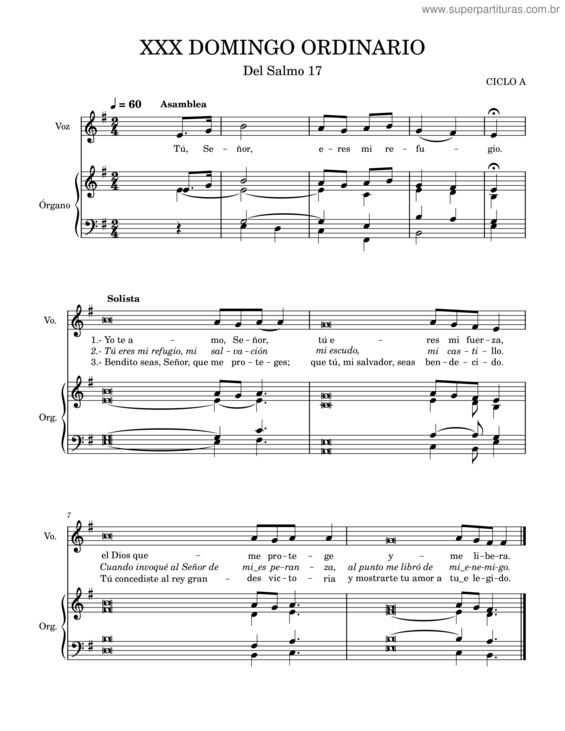 Partitura da música Xxx Domingo Ordinario