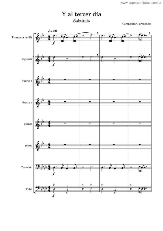 Partitura da música Y Al Tercer Día...