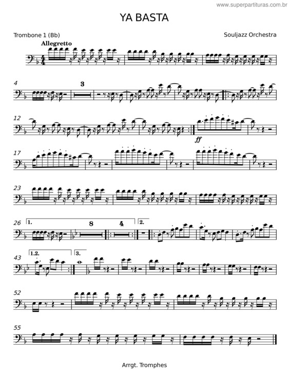 Partitura da música Ya Basta v.2