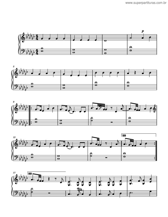 Partitura da música Yeshua v.8