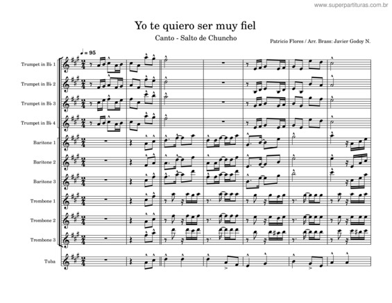 Partitura da música Yo Te Quiero Ser Muy Fiel