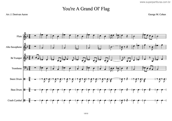 Partitura da música You`Re A Grand Ol` Flag