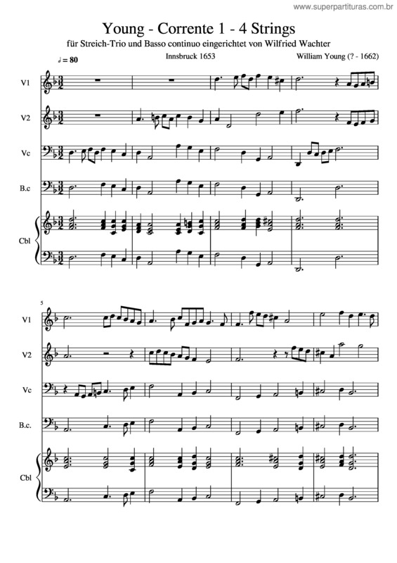 Partitura da música Young v.2