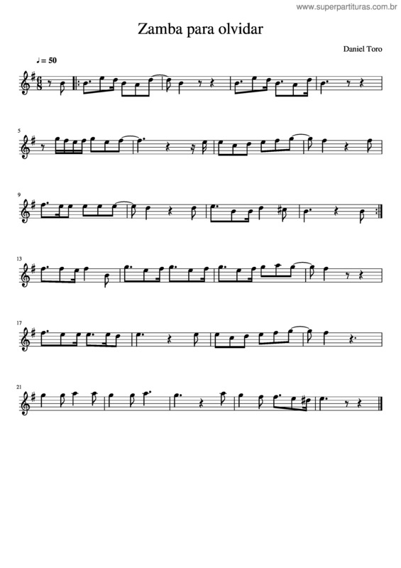 Partitura da música Zamba Para Olvidar Em